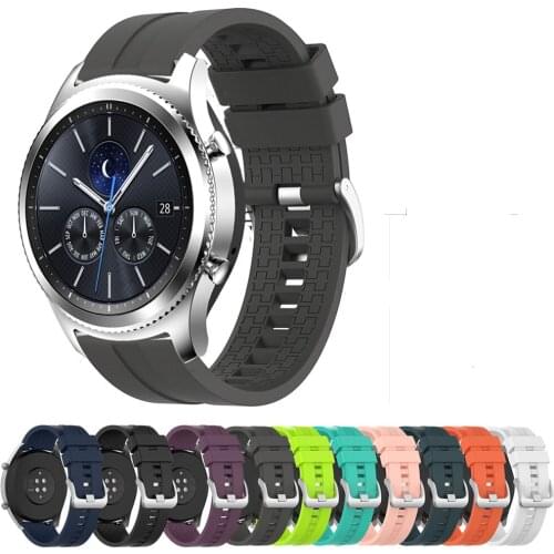 20mm 22mm Strap For Samsung Gear S3 Frontier/S2 Classic Silicone Watchband For Galaxy Watch 3 41mm 45mm Replace Sport Bracelet