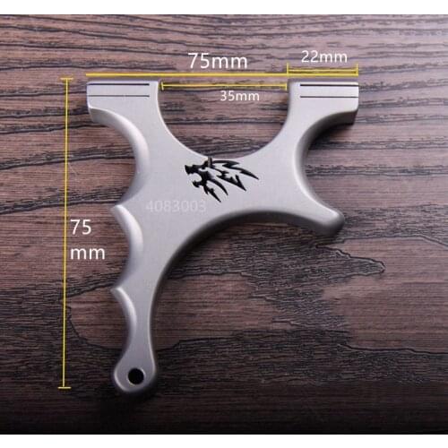 Outdoor Hunting Tools Slingshot crooked handle flat leather Catapult portable pocket slingshot Titanium alloy Compound fast bow