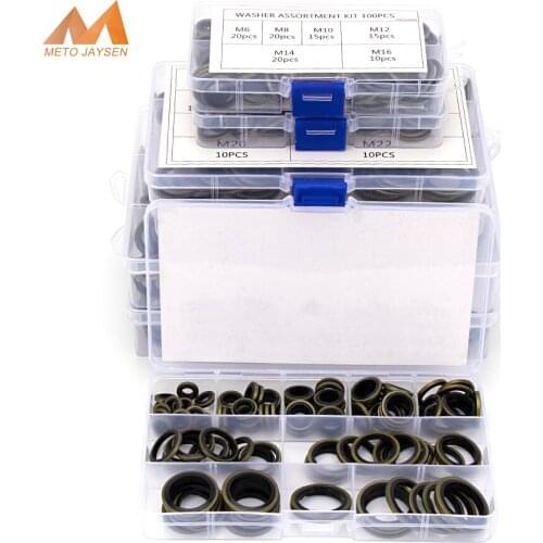 High Pressure Sealing Washer O-Ring Gasket Socket M6 M8 M10 M12 M14 M16 M18 M20 M22 M24 M27 M30 Seal Spare Kit 100pcs-162pcs S28