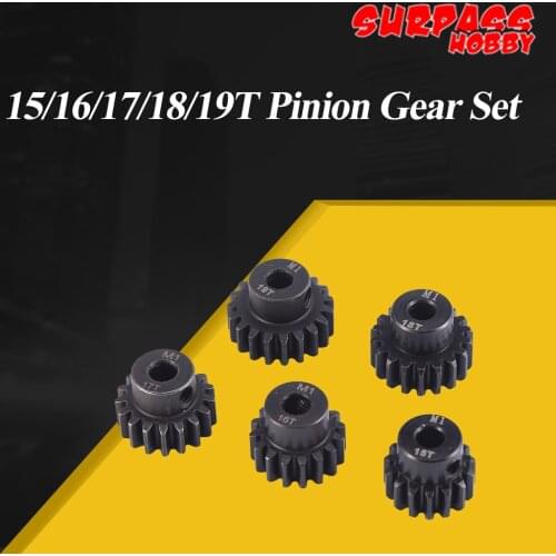 SURPASS HOBBY M1 15T 16T 17T 18T 19T Pinion Gear Set for 1/8 Redcat Tamiya RC Off-road Monster Truck 5mm Shaft Motor