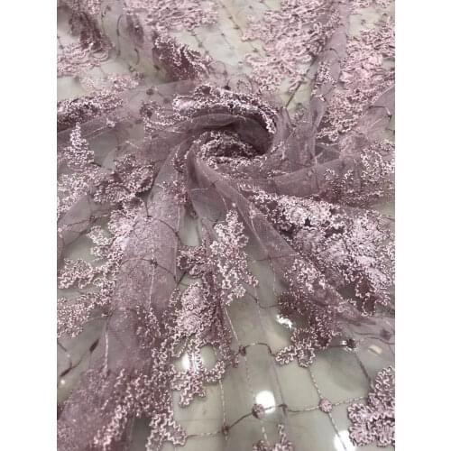 High Quality Lace Fabric Sequin Bone Rope Embroidery French Tulle Mesh Design Sewing Party Dress Fashion Skirt 5 Yards Wholesale