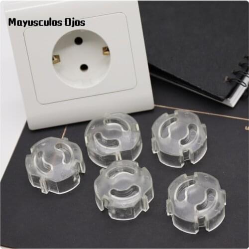 1PC New European Standard Anti-shock Childrens Power Socket Protective Cover Home Baby Anti-electricity 2 Round Hole