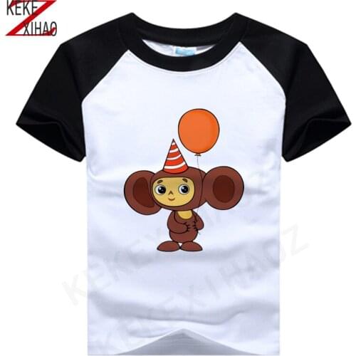 2020 Children Cartoon Cheburashka Print Funny Tshirt Baby Boys/Girls Chebu Russia Tops Kids Casual Clothes051310