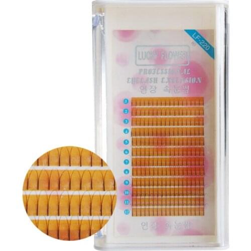 Natural Soft 2D False Eyelash Charming High Quality Y Style 0.12mm C Curl Eyelashes Extension Makeup Mixed Length Free Shipping