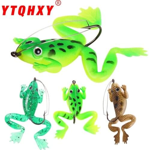 6cm/5.2g Pesca Fishing Lure Artificial Fishing Silicone Bait Frog Lure with Hook Soft Fishing Frog Lures fishing tackle