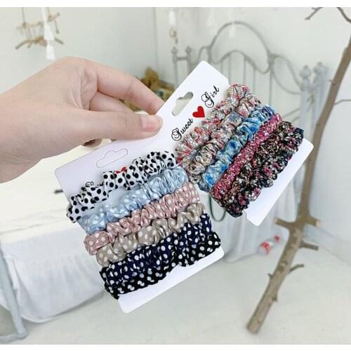 Aphrodite 6pcs/set Hair Ties Scrunchies set Rubber Bands Elastic Headband Women Girls Ponytail Ties Rope Hair Accessories