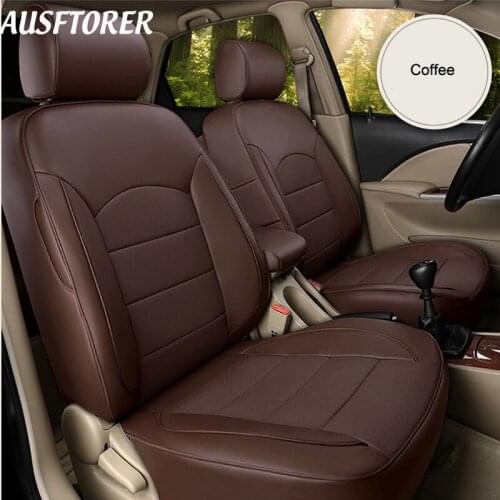 AUSFTORER Custom Cover Seats for Acura CDX Genuine Leather Seat Covers for Cars Cushion Supports Accessories 15pcs/Set 2016-2018