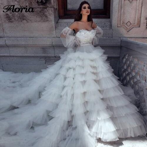 Abendkleider Ball Gown Beaded Evening Dresses 2020 Robe De Soiree Festa Couture Dubai Prom Dress Wedding Women Middle East Long