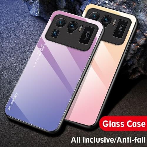 Mi11 Ultra Case Cover for Xiaomi Mi11 Ultra Glass Phone Case For Xiaomi Mi 11 Ultra Mi 11ultra Back Cover Anti-knock Funda Coque