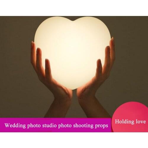 Holding Love Lamp for Wedding Photography Props Venue Layout Props Event Stage Decoration Valentines Day Gifts Love Heart Lamp