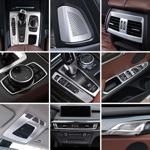 For BMW X5 X6 F15 F16 Interior Center Console Gearshift Air Conditioning CD Panel Reading Light Cover Trim Sticker Accessories