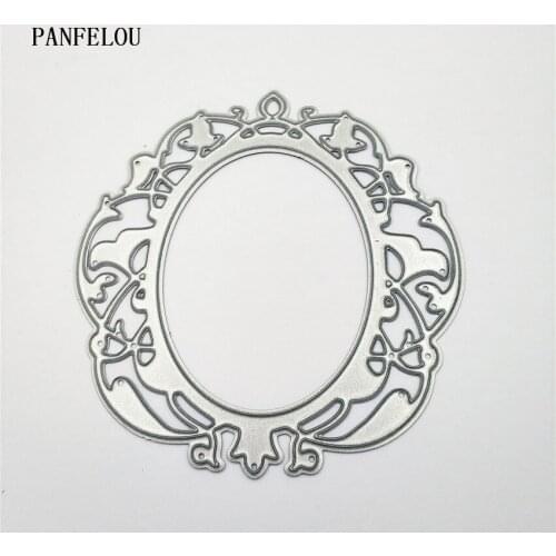 PANFELOU elliptical mirror Scrapbooking DIY Halloween Embossing mould card paper die stencils punch Metal cuts dies cutting