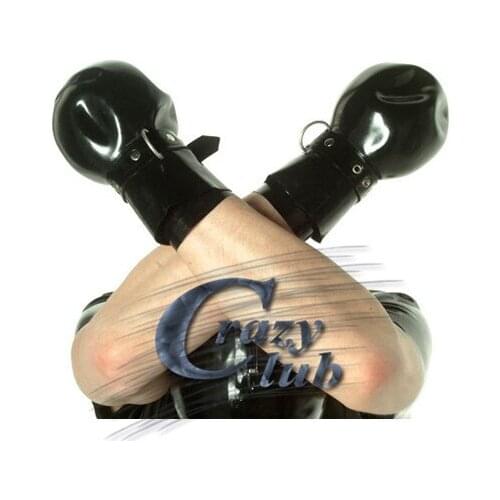 Crazy club_New Latex gloves ball-shaped length 35cm latex slip rubber glove latex fabric body glove Sexy bondage free shipping