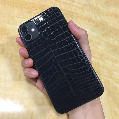 New Bright Crocodile Pattern Decorative For iPhone 12 11 Pro Max mini XR SE2 XS 7 8 SE 2020 Plus Back Film Stickers