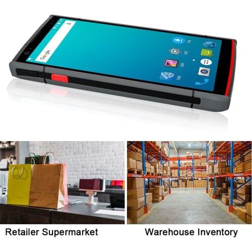 Android 8.1 Industrial Rugged PDA Handheld Terminal Barcode Scanner Support Wireless WiFi 4G BT for Warehouse Inventory Express