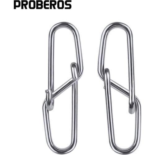 PROBEROS 1000pcs Barrel Fishing Swivel Safety Snap 12mm-28.5mm Diamond Snap Swivel Snap 0#-6# Fishing Swivels Fishing Tackle