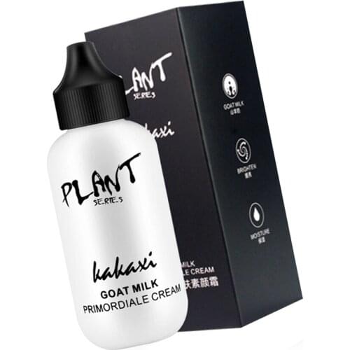 Professional Lazy Face Foundation Cream Goat Milk Revitalizing Full Coverage Waterproof Makeup Base Brighten Cover Dark Circles