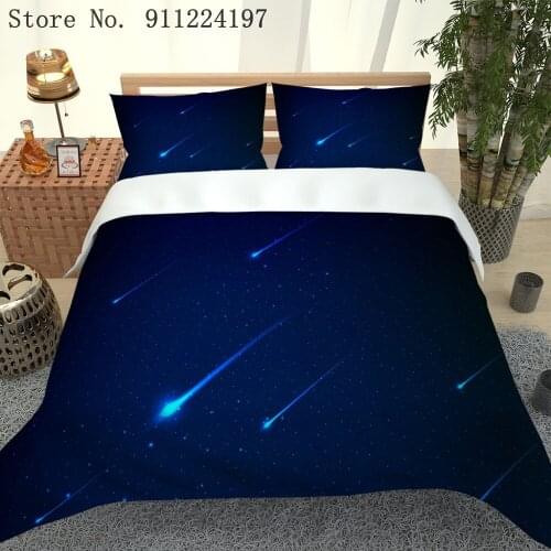 Luxury Duvet Cover Shooting Star Printing 3pcs Quilt Cover 2/3Pcs Single Double 210×210CM Home Textile Beautiful Bedding Set