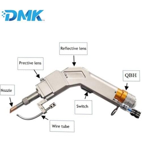 Hanwei Handheld wobble fiber laser welding head with controller For Stainless Carbon Steel Alminum Soldering