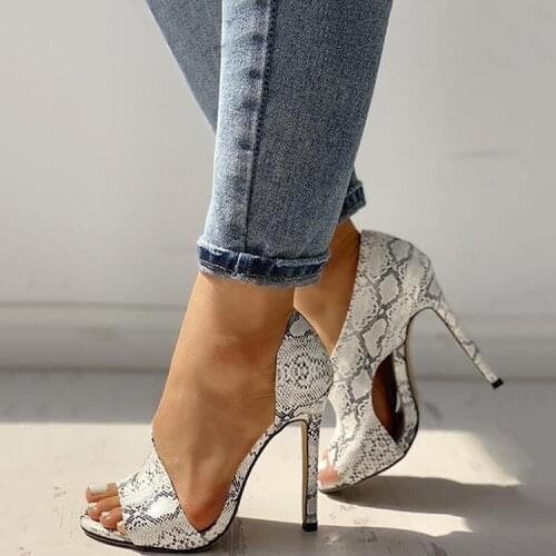 New Fashion Large Size High Heel Sandals Women Tide European and American Fish Mouth Fashion High Heel Sandals Stiletto Shoes