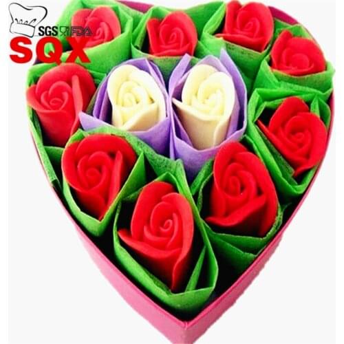 Rose Shape Chocolate Candy Jello Silicone Mold Cartoon Figre / Soap Mold Sugar Craft Cake Decoration Valentines Day gift SQ1512