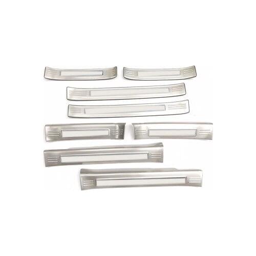 Steel Outer + Inner Door Sill Scuff Plate Trim For Mazda CX-5 2nd Gen 2017 2018