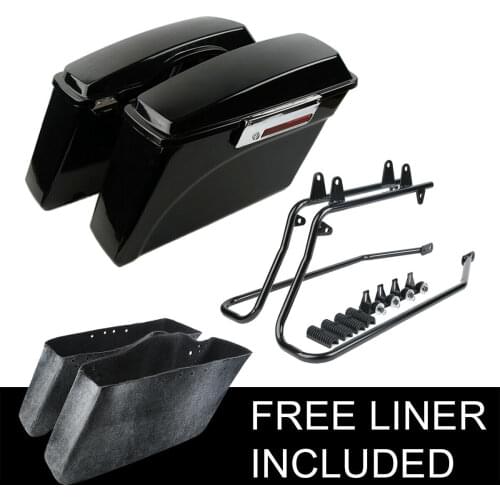 Motorcycle Hard Saddle Bags Saddlebag Conversion Brackets For Harley Softail Heritage Deluxe 1984-2016