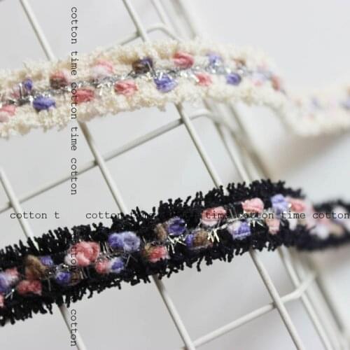 6yards/lot Tweed Webbing 2cm wide silver mixed ribbon with sequins in vintage style accessory for bag garment free shipping