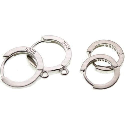 Sterling Silver Earrings 925 Hoop for Women, Earring Hook for Jewelry Findings DIY Ear Wire Settings Jewelry Making Accessories