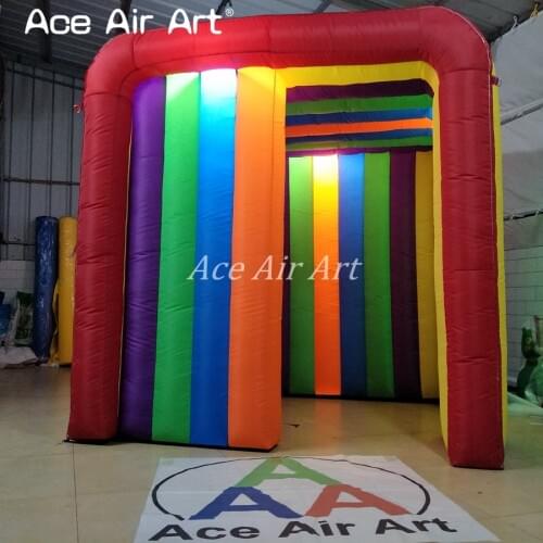 1.9x2x1.8m New style beautiful mini colorful inflatable photo booth,funny birthday photo canopy for Chile kids