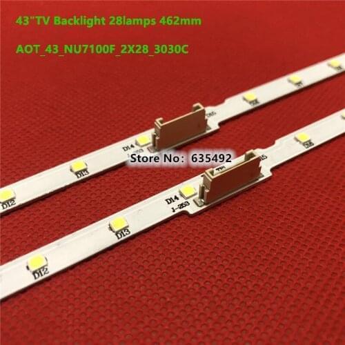 10 PCS LED backlight strip for Samsung 43NU7100 UE43NU7170U UN43NU7100 UE43NU7100 UE43NU7120 UE43NU7170 UN43RU7400 BN61-15482A