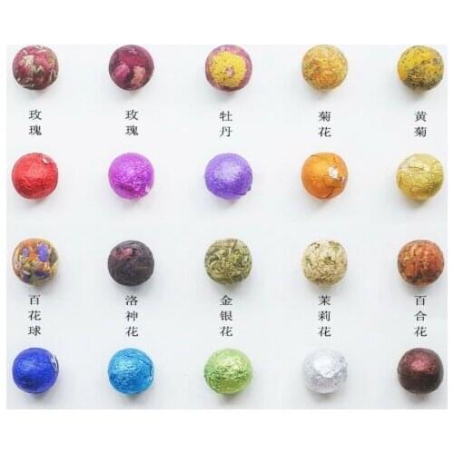 10 Kinds Chinese Handmade Mix Blooming Balls Flowering Buds Ball 500g ( FULL BUDS)