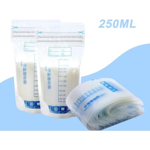 20pcs 250ml Baby Breast Milk Storage Bag Mother Milk Baby Food Freezer Bags BPA Free Safety Kids Feeding Bags 3
