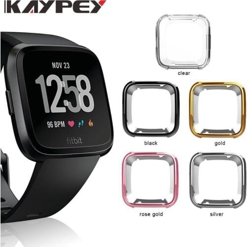 360 Degree Protection Cover For Fitbit Versa Band Case Plating Coque Fit Bit Versa Watch Accessories Screen Protective Case capa