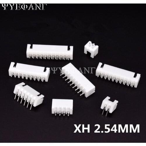 50Pcs/lot XH 2.54MM Connector 2/3/4/5/6/7/8/9/10P 12Pin 2.54mm Male Straight / Looper needle Socket Connectors FOR PCB BOARD