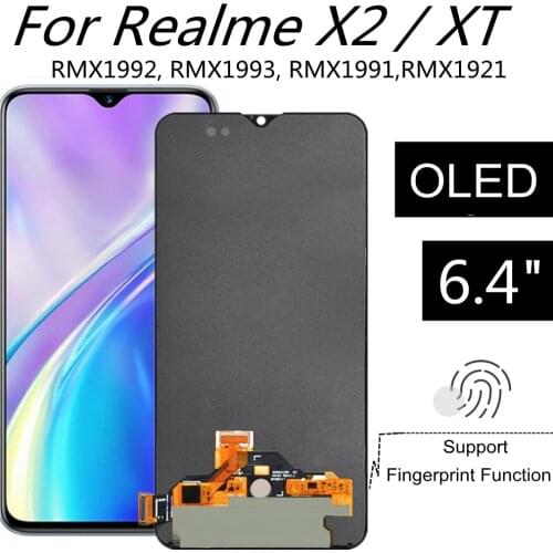 6.4" OLED For Realme X2 RMX1992 RMX1993 LCD Display Touch Screen Assembly Replacement For Realme XT RMX1921 LCD Display