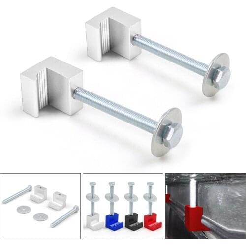 2 Pcs/Set Aluminum Mounting Kit Parts Clamps for Pickup Truck Tool Box Tie Down J Hook Crossover TT102139