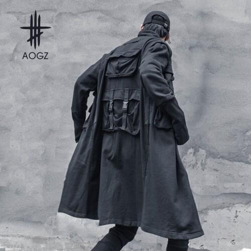 AOGZ Men's Long Jackets