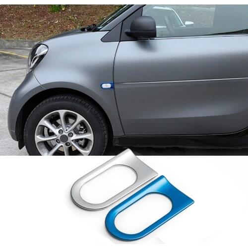 For Mercedes Smart 453 Fortwo Car Turn Signal Light Cover Decorative Sticker Stainless Steel Car Styling Exterior Accessories