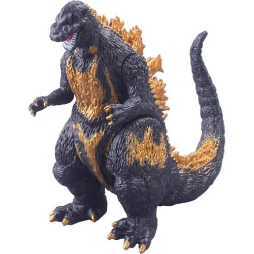 16Cm Godzillas Vs King Kong Gold Color Godzillas Anime Action Figurine Dinosaur Monster Statue Soft Rubber Model Collection Toy