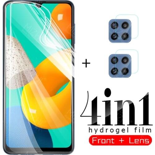 4-in-1 Hydrogel Soft Film for samsung galaxy m32 glass samsun galaxi m 32 m32 32m back screen protector camera lens glass film