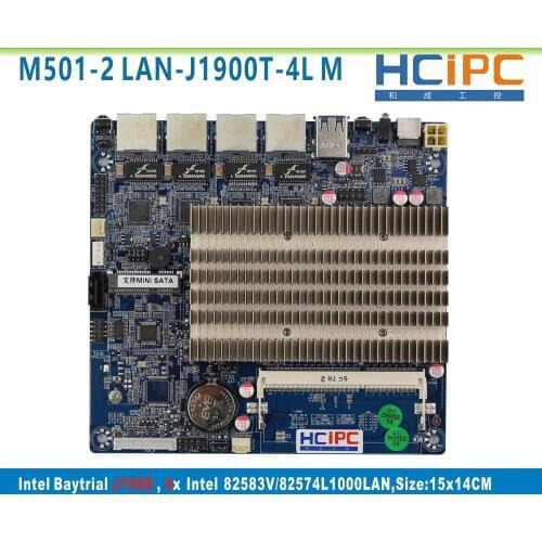 HCiPC M501-2 LAN-J1900T-4L BayTrail J1900 4LAN,Multi LAN Firewall Motherboard,Router,Firewall System,Server PC