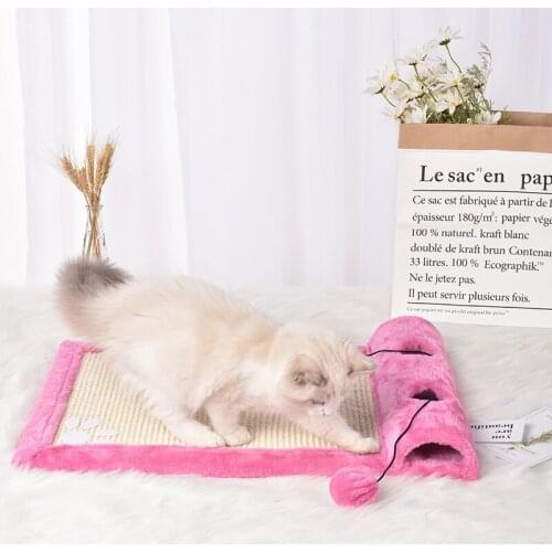 Pet Cat Scratch Board Wear-resistant And Scratch Resistant Plush Sisal Toy Cat Scratch Cushion Vent Armour Grinding Cat Products