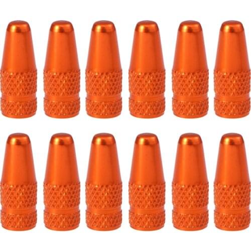 12pcs Bike Valve Cap Aluminum Bike Presta Valve Cap Tire Valve Dust Cover