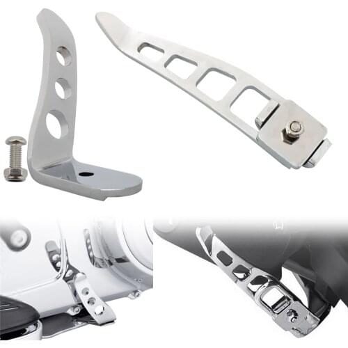 Motorcyle Stand Extension Kit Chrome Kickstands Foot Pedal For Harley Touring Road Electra Glide FLHR 91-20 Dyna Street Bob FXD