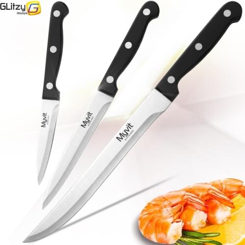 Kitchen Knives 3.5 5 8 Inch 3 Piece Set 5CR15 Japanese Chef High Carbon Stainless Steel Utility Fruit Vegetable Meat Cleaver
