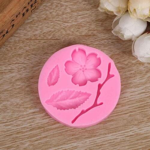 Handmade Soap Mold Peach Blossom Cake Mould Bread Mousse Jelly Chocolate Flower Silicone Cake Mold