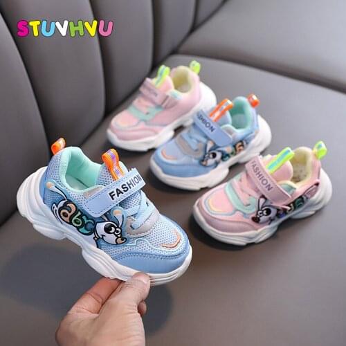 Toddler Boy Shoes Cartoon Girls Casual Sneakers 2021 Spring and Autumn New Soft Bottom Leisure Breathable Children Running Shoes
