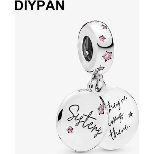 Fit Original Pandora Charms Silver 925 Bracelet Pendant Forever Sisters Dangle Charm Women Fashion Jewelry Berloque
