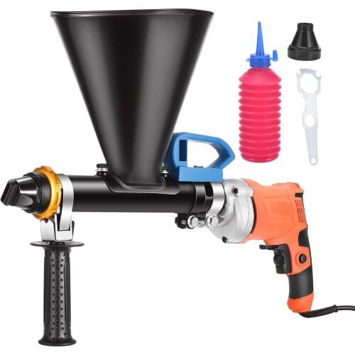 700W 220V Semi-automatic Grout Mortar Gun Stainless Steel Grouting Pointing Caulking Tool Cement Mortar Sprayer W/Oiler